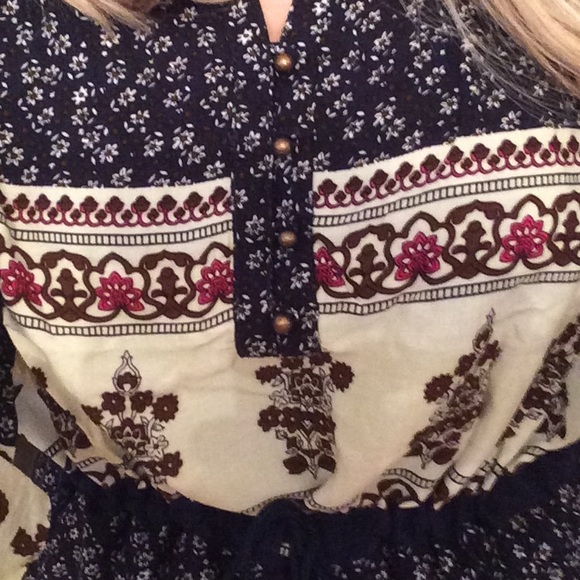 ❗️Navy Blue Print Dress/Tunic - Picture 3 of 3